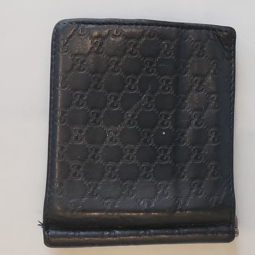 Gucci monogram black money clip wallet Mens